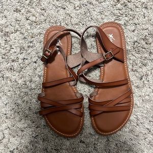 xappeal brown strappy sandals